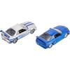 Fast & Furious Brian's Nissan Skyline GT-R R34 Silver & Nissan GT-R R34 Blue 1:32 Die-cast Car, Toys for Kids and Adults Product Category: Die-cast