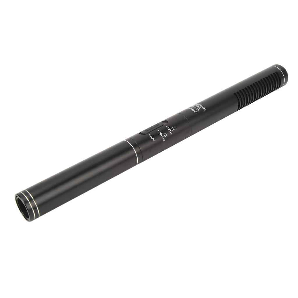 Condenser Interview Microphone, Professional Photo News Reporter Condenser Shotgun Microphone Kit, Metal Mount, Windscreen, XLR Cable, Adapter Include