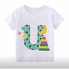 26 English Alphabet Cartoon Printed T-Shirt Children'S Jacket