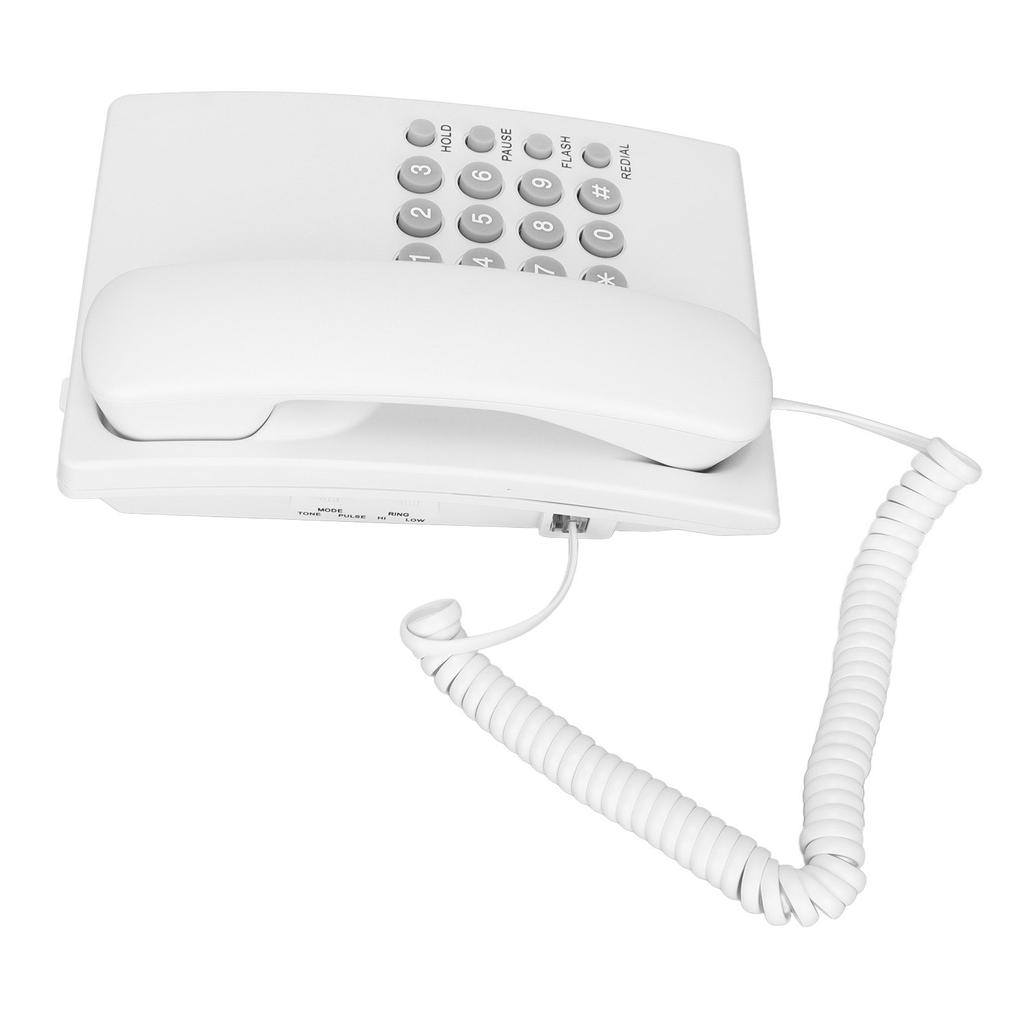 Desktop Wall Mounted Telephone Last Number Redial P T Mode Corded Landline Phones for Home Hotel