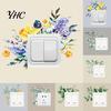 Wall Ornament Mural Ornamental Removable Colorful Green Paper Plant Switch Sticker for Restaurant Decal