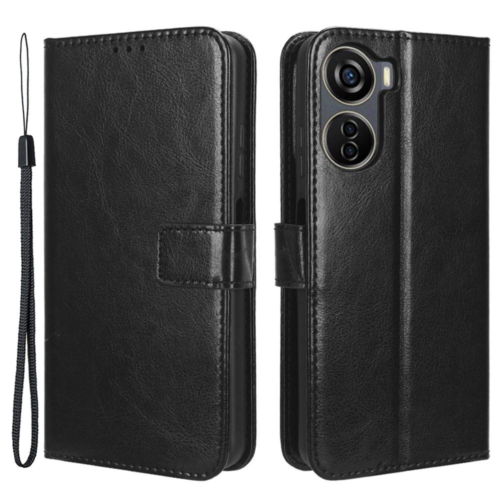 

Чехол из ПУ кожи для ZTE Blade V41 Vita/Blade V50 Design 5G/V40 Design/Axon 40 Lite/nubia Neo, Обложка-подставка для мобильного телефона с кошельком Black