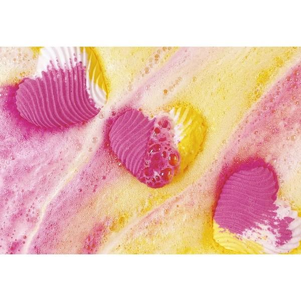 Arvien Coral Heart Bath Bomb Peach Orange + Honey Flavor, 120g, 2 Units