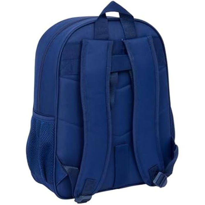 Sac À Dos Scolaire - SAFTA - F.C. BARCELONA - Bleu Marine - Adaptable Au Chariot - Pour Enfants
