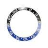 38mm Diameter Black Blue Watch Bezel Insert Base Ring White Character Ceramic GMT Wristwatch Bezel Insert Ring