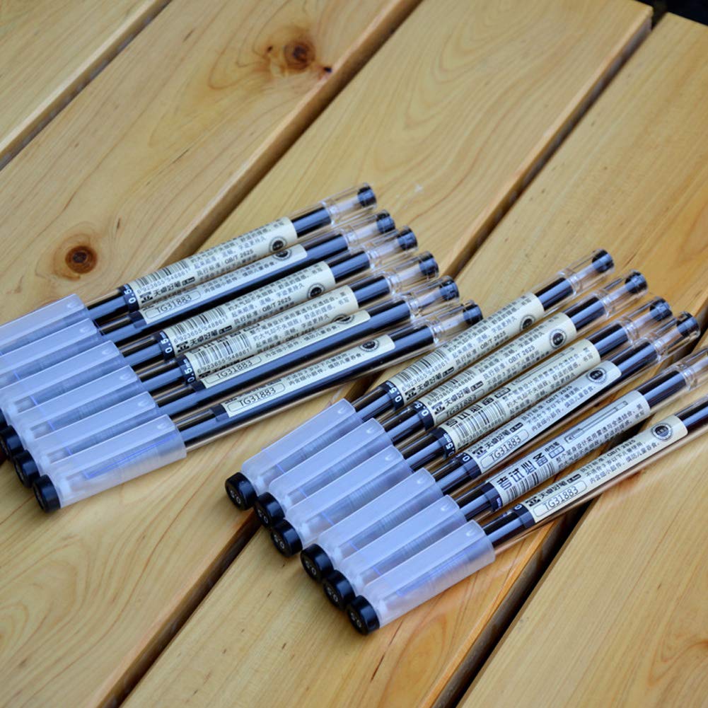 Sencoo 12-Pack Black Gel Ink Pens, Extra Fine Point, Ballpoint Pen, 0.35mm, Black, Office/School Stationery, Student Pens