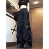 Women Purple Zipper Waterproof Quick Dry Cargo Paratrooper Hiking Long Pants