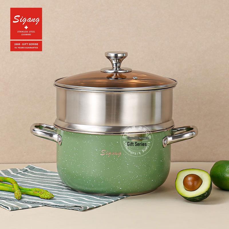 Sisteel 24cm Stainless Steel Soup Pot with Steamer