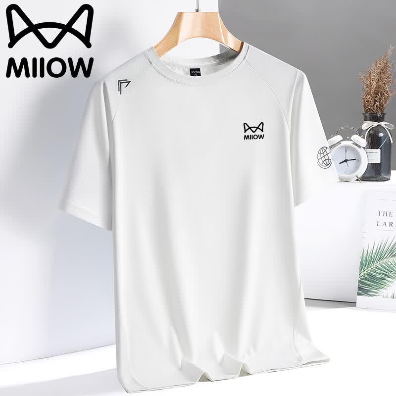 MiiOW Men s Ice-Feel Short Sleeve T-Shirt 5XL белый