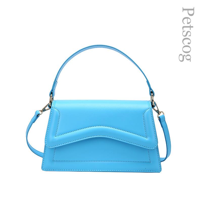 Designer Shoulder Bag Casual Solid Color Leather Small Handbags 2023 New Fashion Women'S Bag Square Flap Crossbody Bags