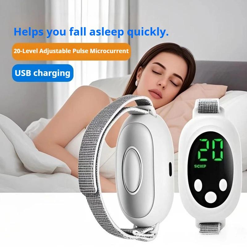 Hot selling intelligent handheld sleep monitor, 20 intensity levels, anxiety relief, insomnia, relaxation of nerves,rechargeable