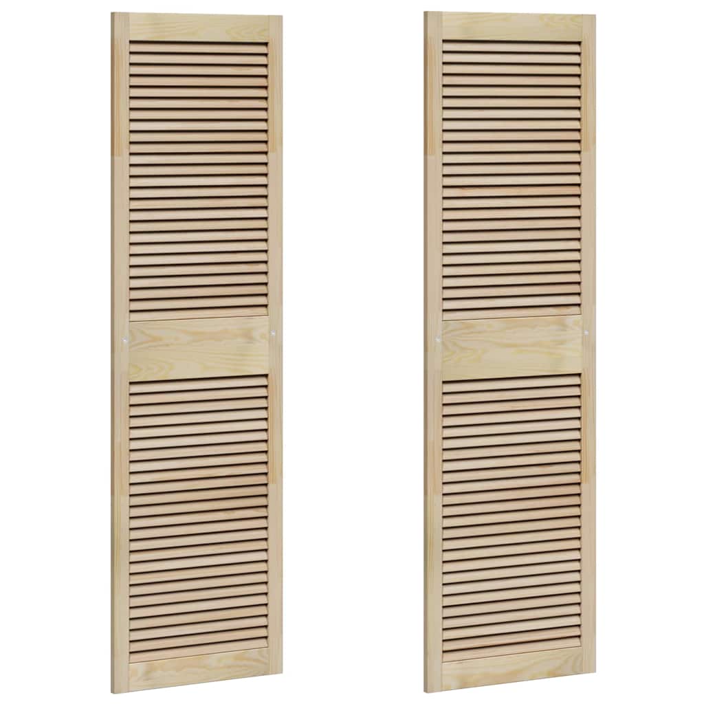 Cabinet Door 2 pcs Natural 170 x 2.1 x 49.5 cm Solid Pine Wood