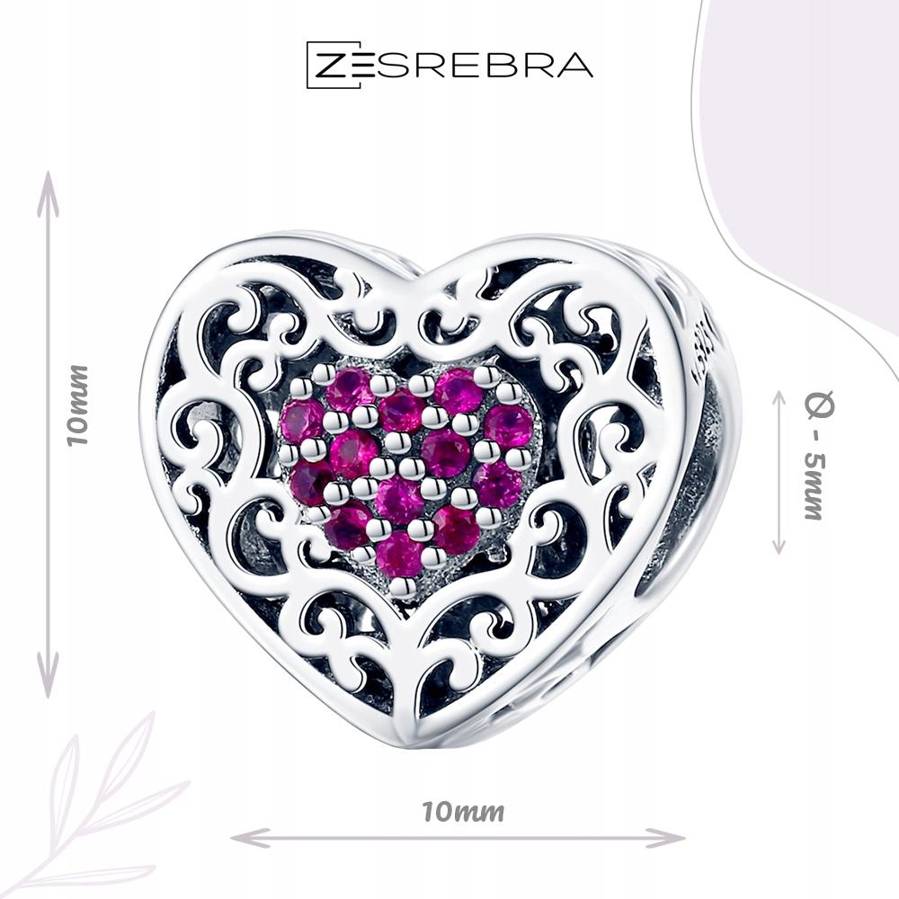 Openwork Heart Charms 925 Bead Heart Pendant Charms