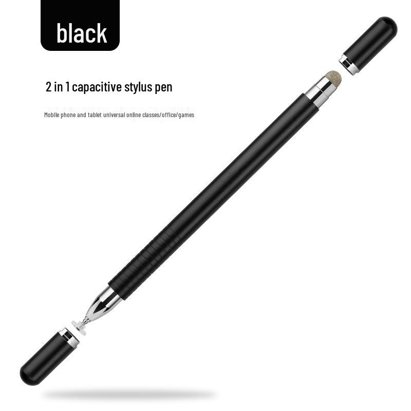 

Магнитный стилус с двумя наконечниками для сенсорных экранов: Тканевый наконечник и емкостный диск для рукописного ввода, совместимый с мобильными телефонами и планшетами чёрный
