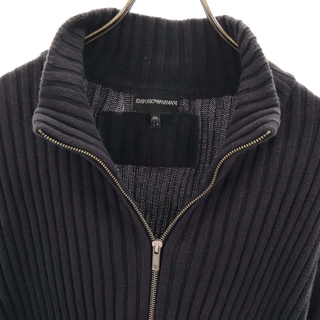 Emporio Armani Knit Jacket XXL Charcoal Biggs Men's Used