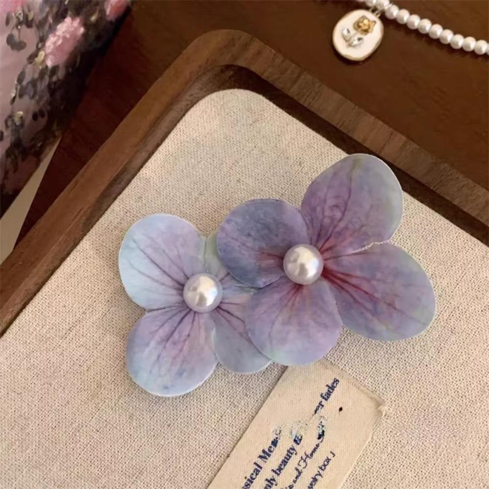 Simulation Butterfly Orchid Flower Hair Clip Orchid Flower Duckbill Clip Bohemia Headwears  Girl