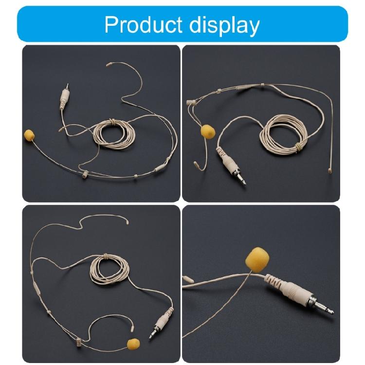 Double Over Ear Earset Over Ear Headworn Replacement Headset Microphone Headworn for Singing, Churches, Stage