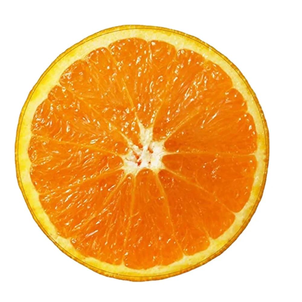 3D Fruit Print Round Carpet Circle Area Rug for Bathroom Living Room Bedroom Decor Non-slip Cloakroom Floor Mats Kitchen Doormat