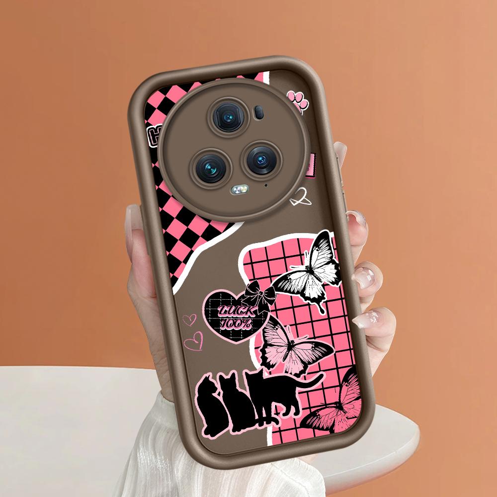 Soft Silicone Square Ladder Printing Pattern Phone Casing Full Cover Camera Shockproof Protection Rubber Case for Huawei Honor