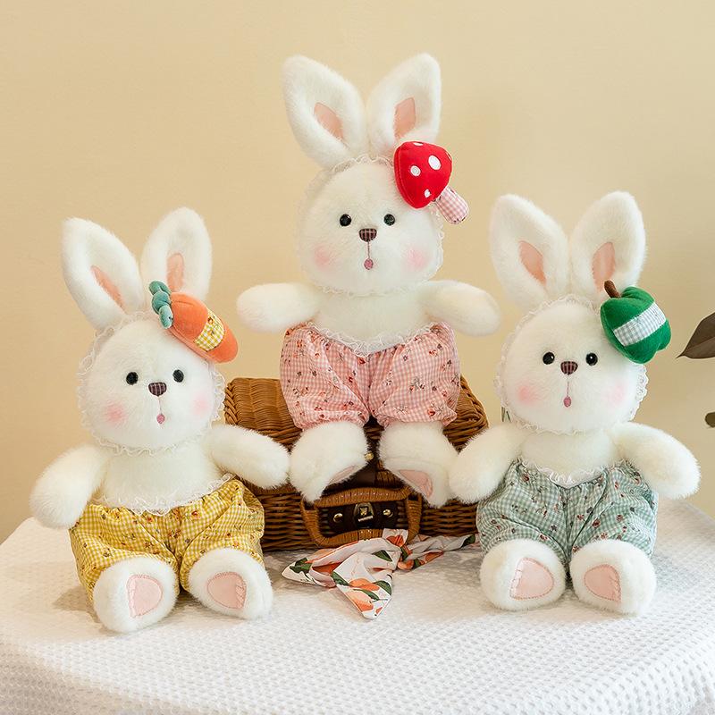 Chubby Adorable Rabbit Plush Doll Toy Clothes Headdress Can Be Worn Off To Send Baby Birthday Gifts To Accompany The Sleeping Doll