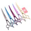 Purple Dragon 7" Electroplated Curved Dog Grooming Scissors