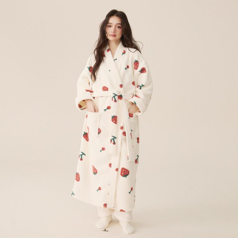 

Winter New Collection, Coral Velvet, Thickened, Men s and Women s Sleepwear, Extended Bathrobe, Couple s Pajamas, Winter Pajamas, Couple s Style M