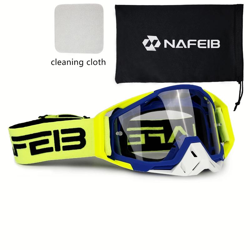 NAFEIB Motorcycle Goggles Men's Riding UV400 Windproof And Sand Resistant Detachable Off-road Helmet Goggles