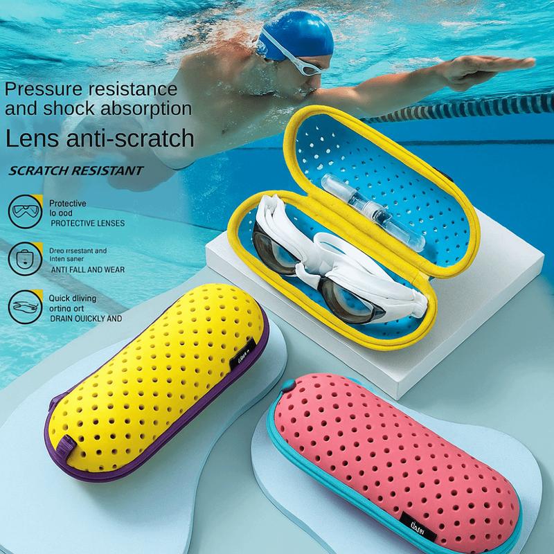 Anti-Fog Protective Swim Goggles Case Hollow Waterproof Eyeglasses Holder Breathable EVA Glasses Storage Box Sports Gear