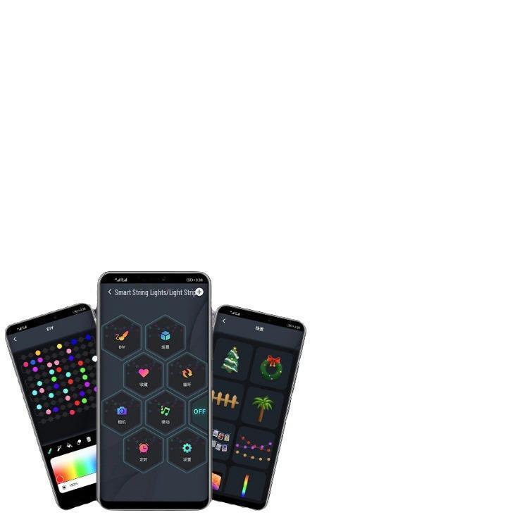 Dreamcolor LED Smart Light String with Bluetooth Music Control for Outdoor Holiday Decor