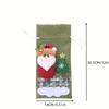 1Christmas Wine Bottle Bag Holiday Party Table Decorations Santa Claus Snowman Cartoon Drawstring Wine Bottle Cover Doll Packagi