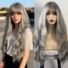 Halloween Long Water Wave Wig Cosplay Women Layered Wigs Orange Brown Gold Curly Wigs  Carnival