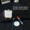 1/2/3pcs DIY Painting Set - Wooden Easel Frame, Acrylic Paints, Brushes & Blank Canvas Panel, Ideal for Oil & Acrylic Painting