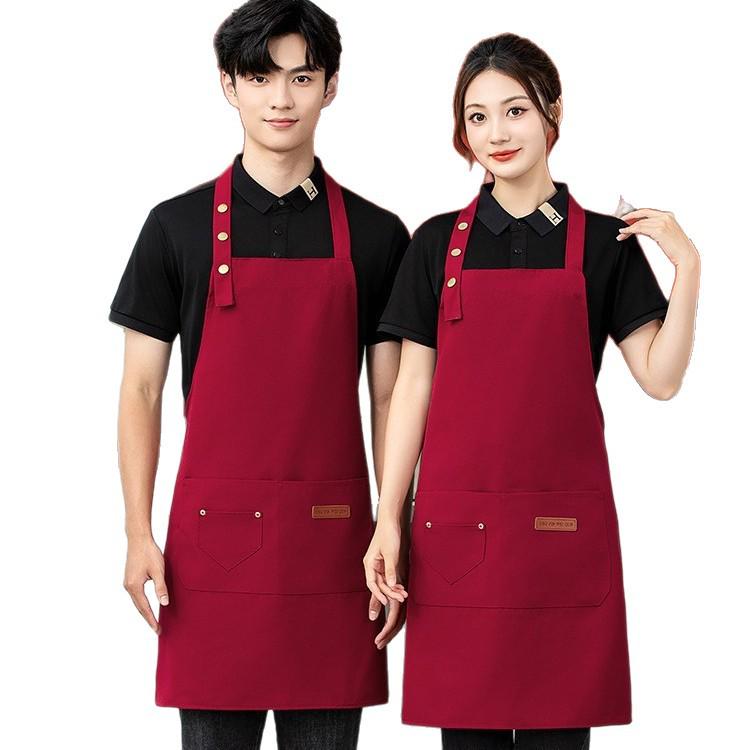 Waterproof & Oil-Proof Apron with Logo Printing - Unisex Kitchen Bib