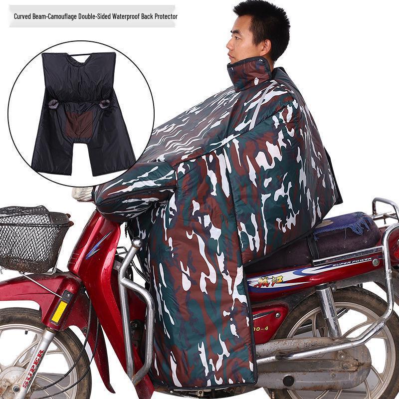 Motorcycle Windshield Plush Knee Pads & Windproof Quilt (Crotch Beam, Thickened, Waterproof, Warm)
