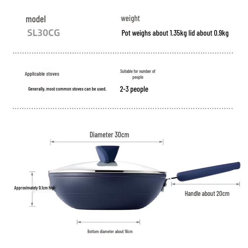 COOKER KING 30cm Non-Stick Induction Wok