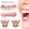 Two Pairs of Dentures, Temporary Teeth, Smile Now with Comfortable Elastic Teeth - Matching Upper and Lower Sets, Instant Dentures for Men and Women,
