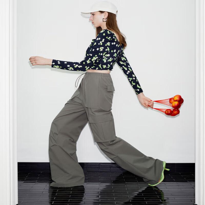 MO&Co. Women's Moisture-Wicking Quick-Dry Workwear Wide-Leg Pants