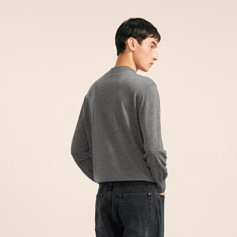 Croquis Men's 2024 Autumn Semi-High Collar Long-Sleeve Wool Sweater