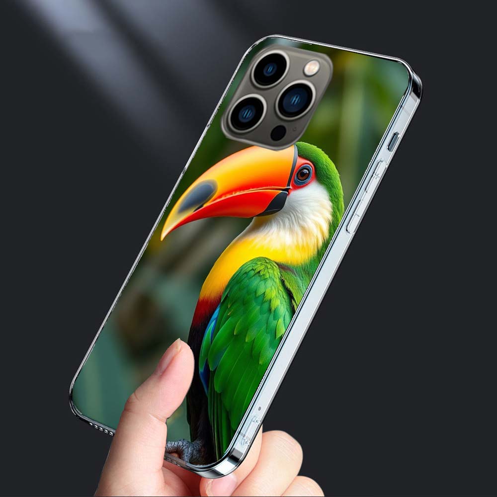 

Keel-Billed Toucan Phone Case For Iphone 16E 15 Pro 14 Plus 17Air 16 17 Pro Max 12 13 Mini X XS XR 7 8 SE2020 Capa Cute Cover TP iPhone 16 Plus