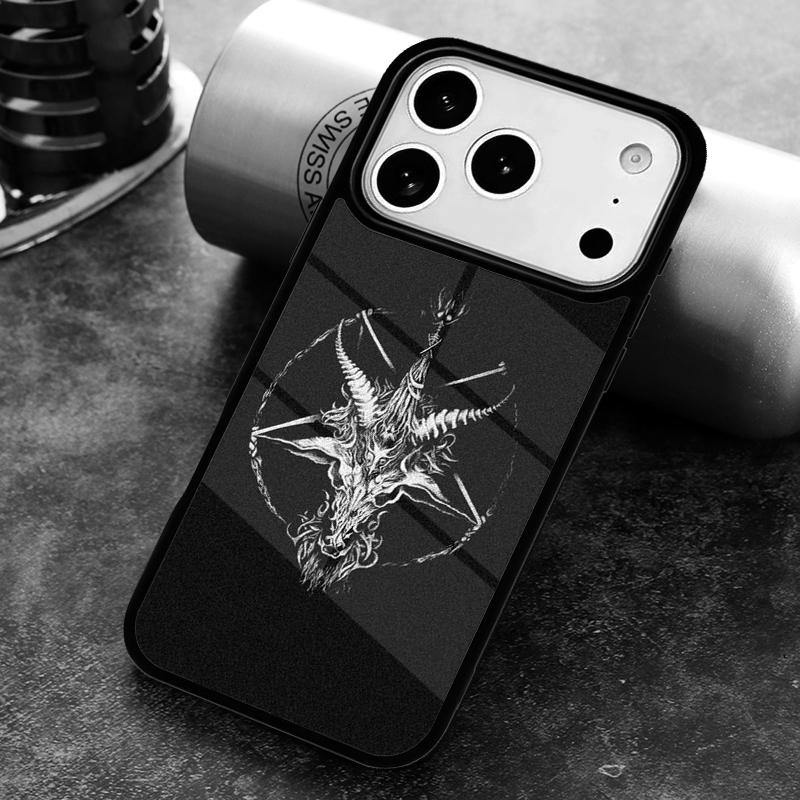 Satanic scary skull Phone Case For iPhone 17,16e,15,14,13,12,11,Mini,Pro,MAX soft Silicone Cover