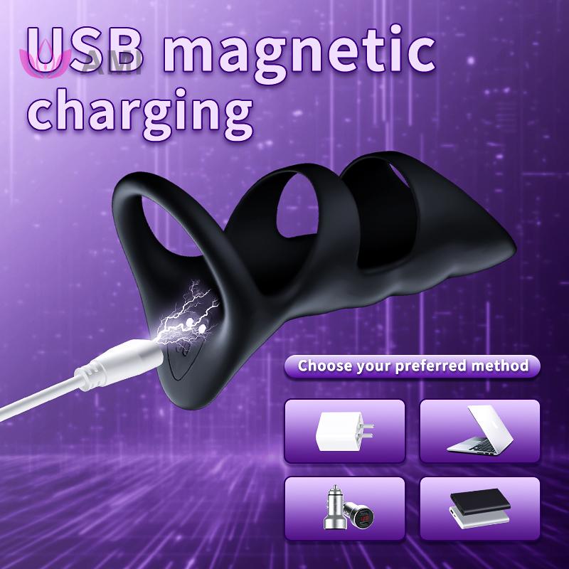 New Designed Vibrating Cock Ring Penis Sleeve Vibrator 10 Vibrations Penis Extender Adult Sex Toys for Men Testicles G Spot Stim Delayed Ejaculation
