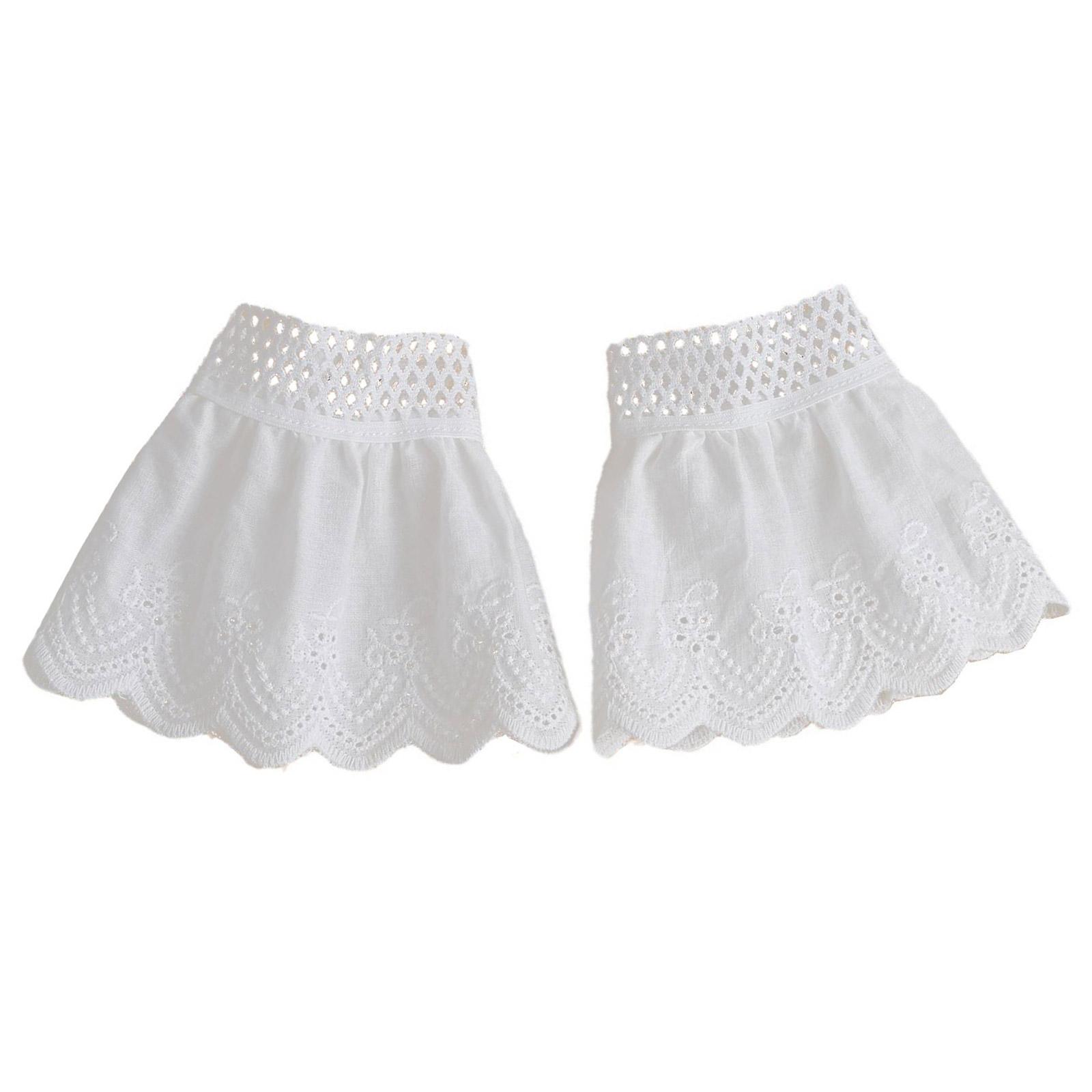 

Фея наручные манжеты для рубашек Свитер Кружева с накладными рукавами Орнамент Расклешенные оборками Расклешенные рукава Накладные манжеты на запястьях белый