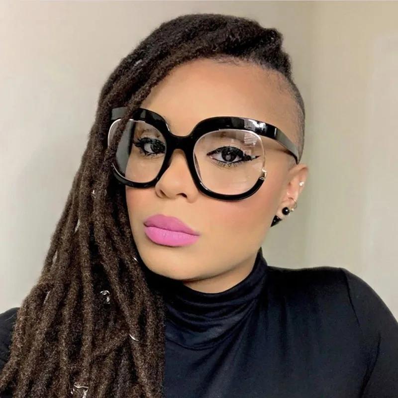 Vintage Oversized Owl Reading Glasses Women Myopia Customize Prescription Lens Anti Blue Light Eyewear