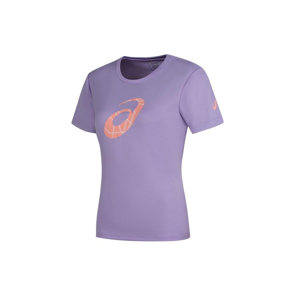 

New ASICS SPIRAL GRAPHIC T Shirts Women s Purple 2032C754-500 M