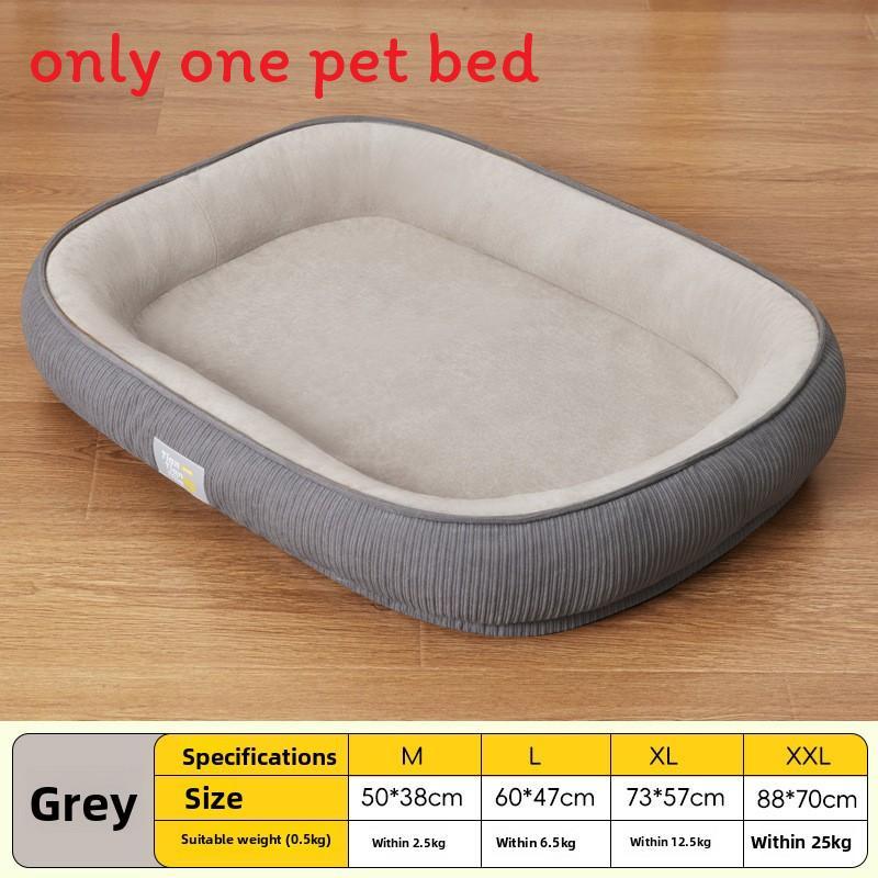 Pet Bed For Dogs With Thick Insulation And Removable Cover For Winter Comfort