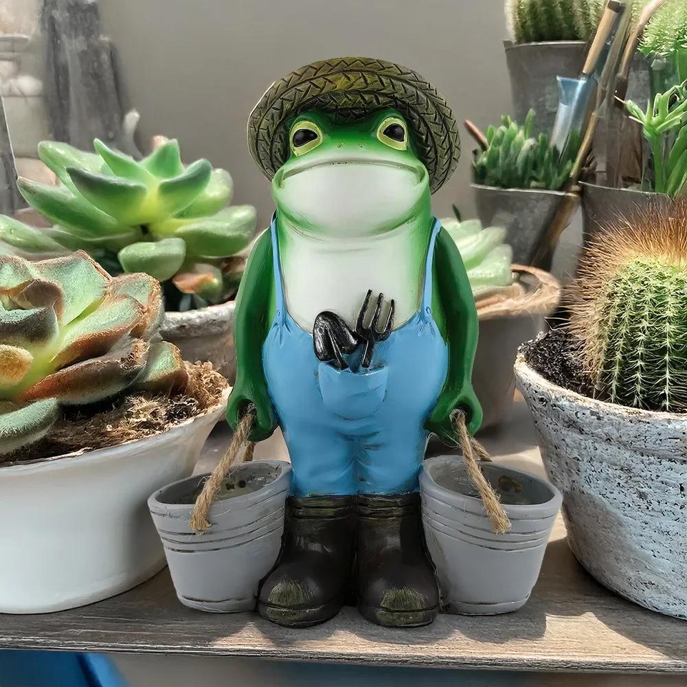 

Small Creative Frog Decorative Ornaments High-Quality Outdoor Garden Succulent Flowerpots Unique Festive Balcony Courtyard Decor