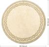 Round Decorative Doormat Rug Beige Entryway Mat for Bathroom and Hallway Accent Floor Home Decor