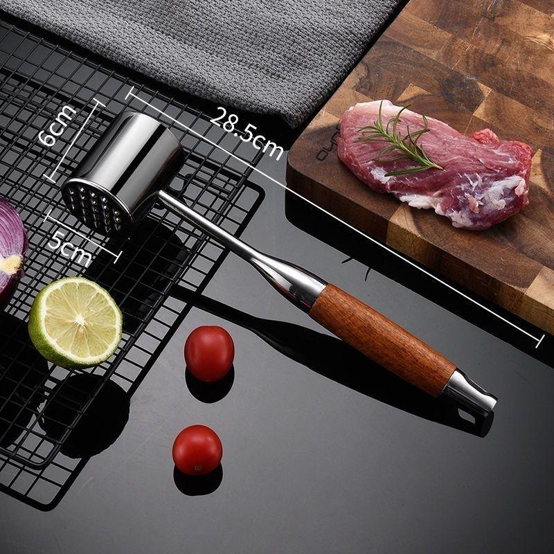 304 Edelstahl Fleischhammer Lockerer Fleischzartmacher Haushalt Steak Schweinefleisch Hähnchenbrust Fleischlockerungshammer Kochwerkzeuge