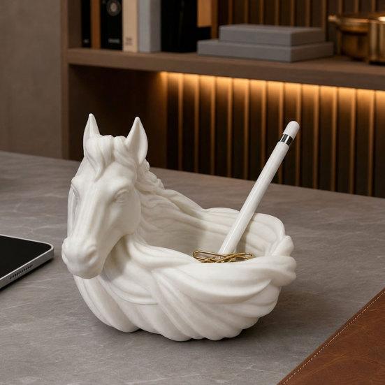 3D Horse Storage Bowl, Jewelry Tray, Trinket Dish, Desktop Storage Container for Keys Rings Earrings Bracelets Sundries