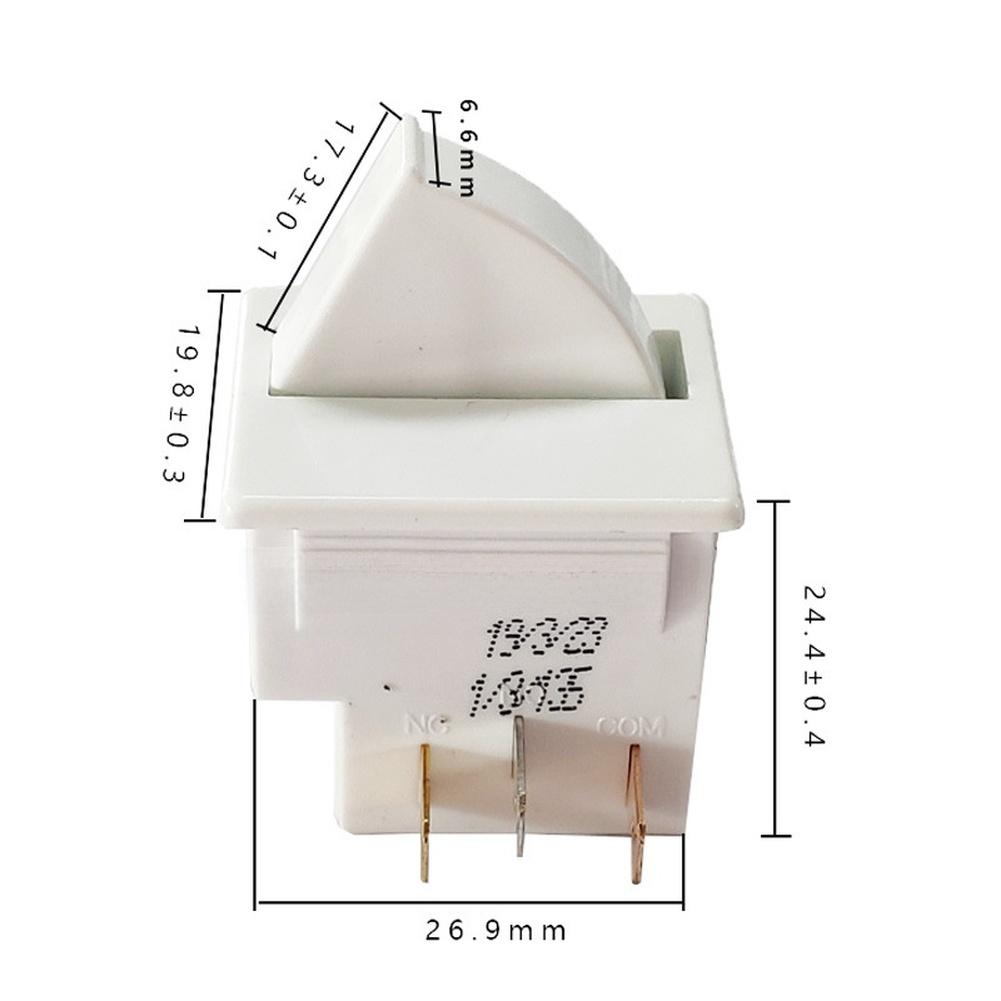 2/4pcs 3 Prong Refrigerator Door Switch Normally Closed Open Push Button Switch For Household Refrigerator Easy Installation